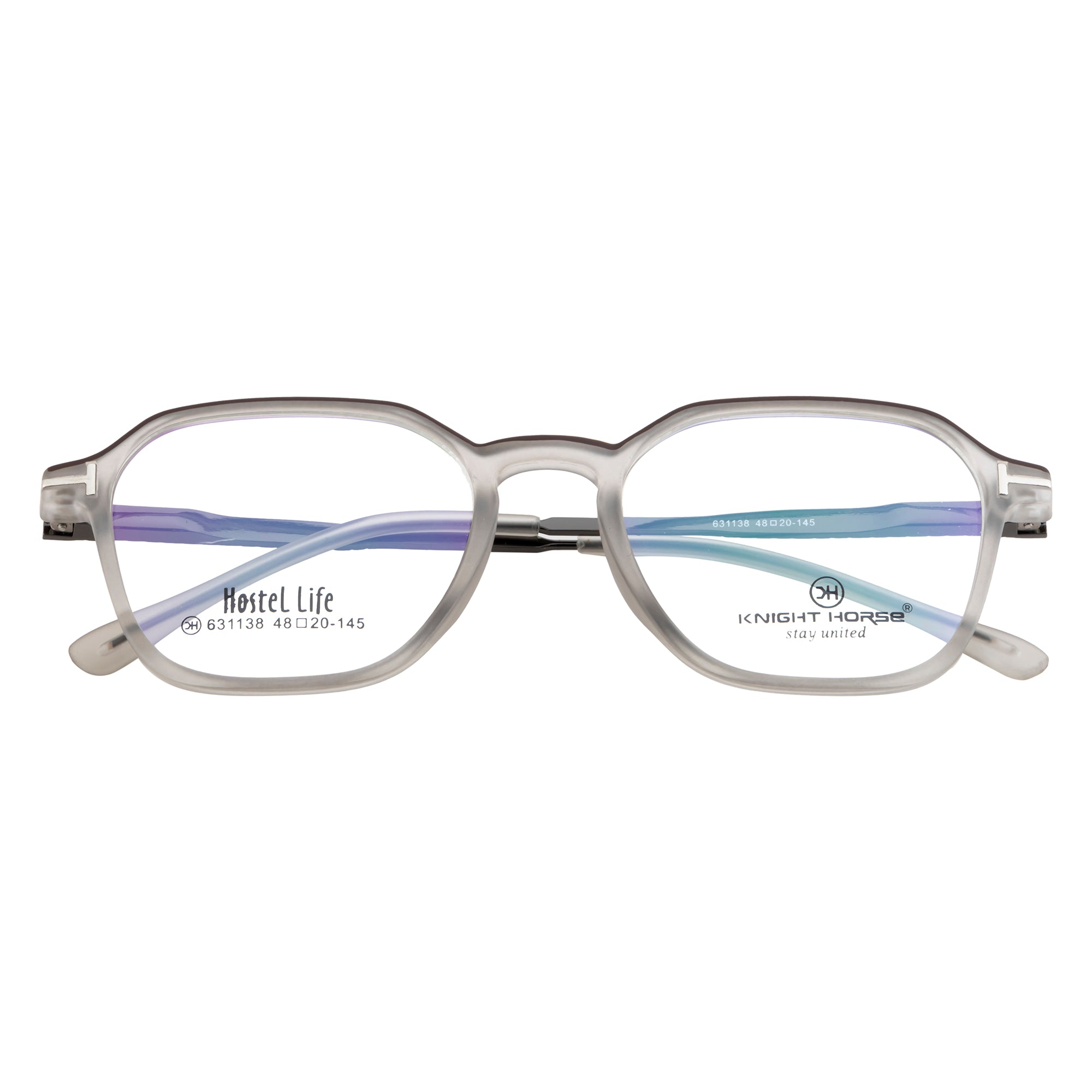 Eyewear | Matte Finish | Brown & Grey Combination | Stylish Full Rim Glasses