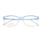 Cat Eye Stylish Women's Eyewear | Gloss Blue & Transparent | Glitter Side Frame