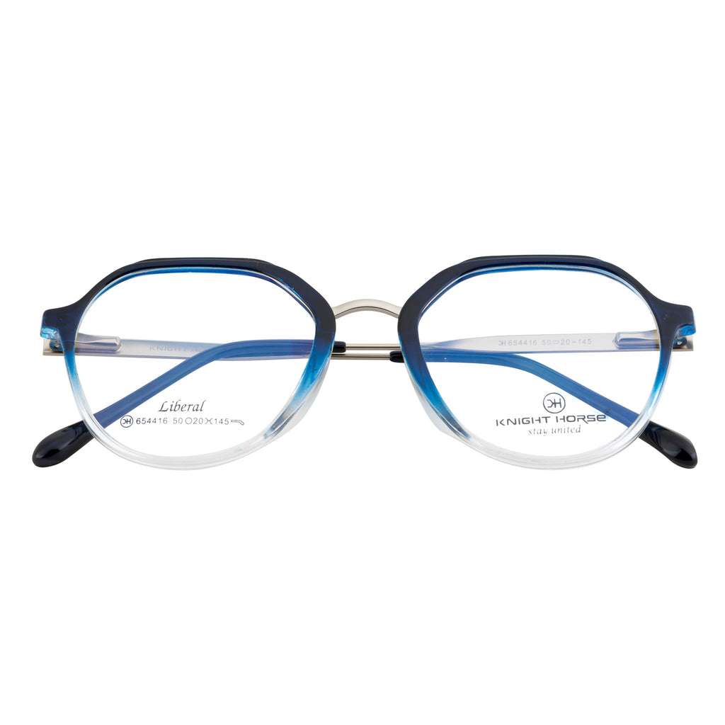 Geometric Eyewear – Stylish Fancy Frames| Dual-Tone Design| Glossy Finish