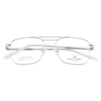 Stylish Double-Bar Men's Glasses | High-Quality Fancy Design | Silver Frame
