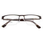 High-Quality Rectangle Supra Design Glasses | Brown Frame with Spring Hinges