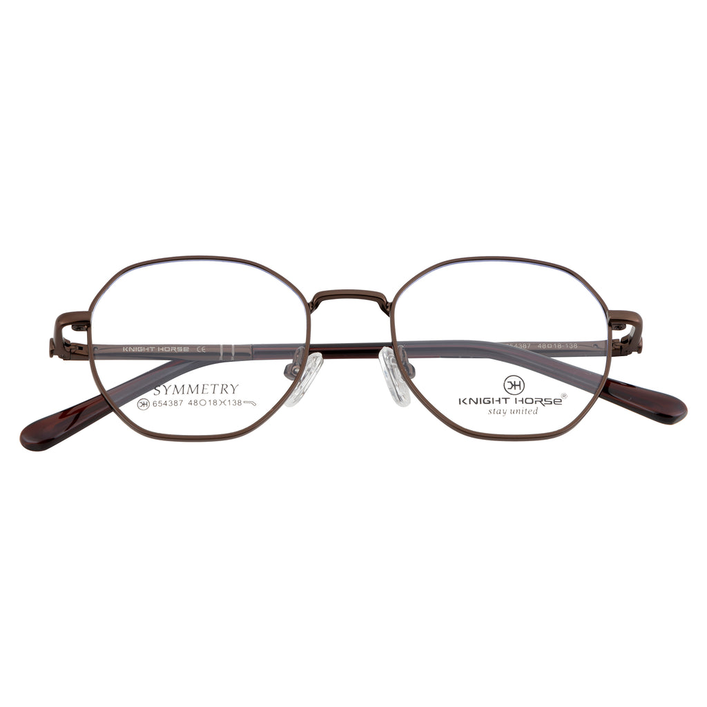 Classic Octagon Shape Eyewear | Sophisticated Brown Finish