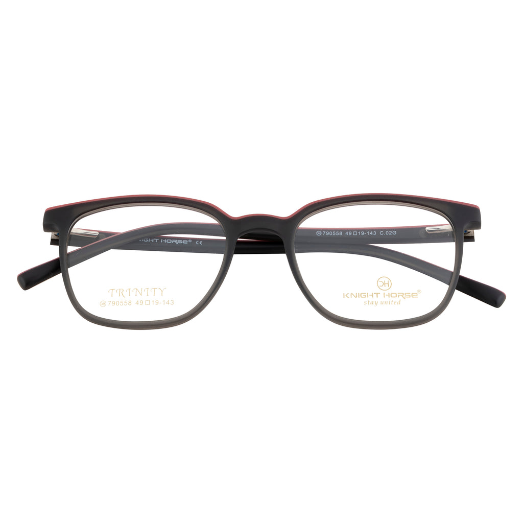Square Eyeglasses | Lightweight & Durable | Spring Hinges | Black/Pink