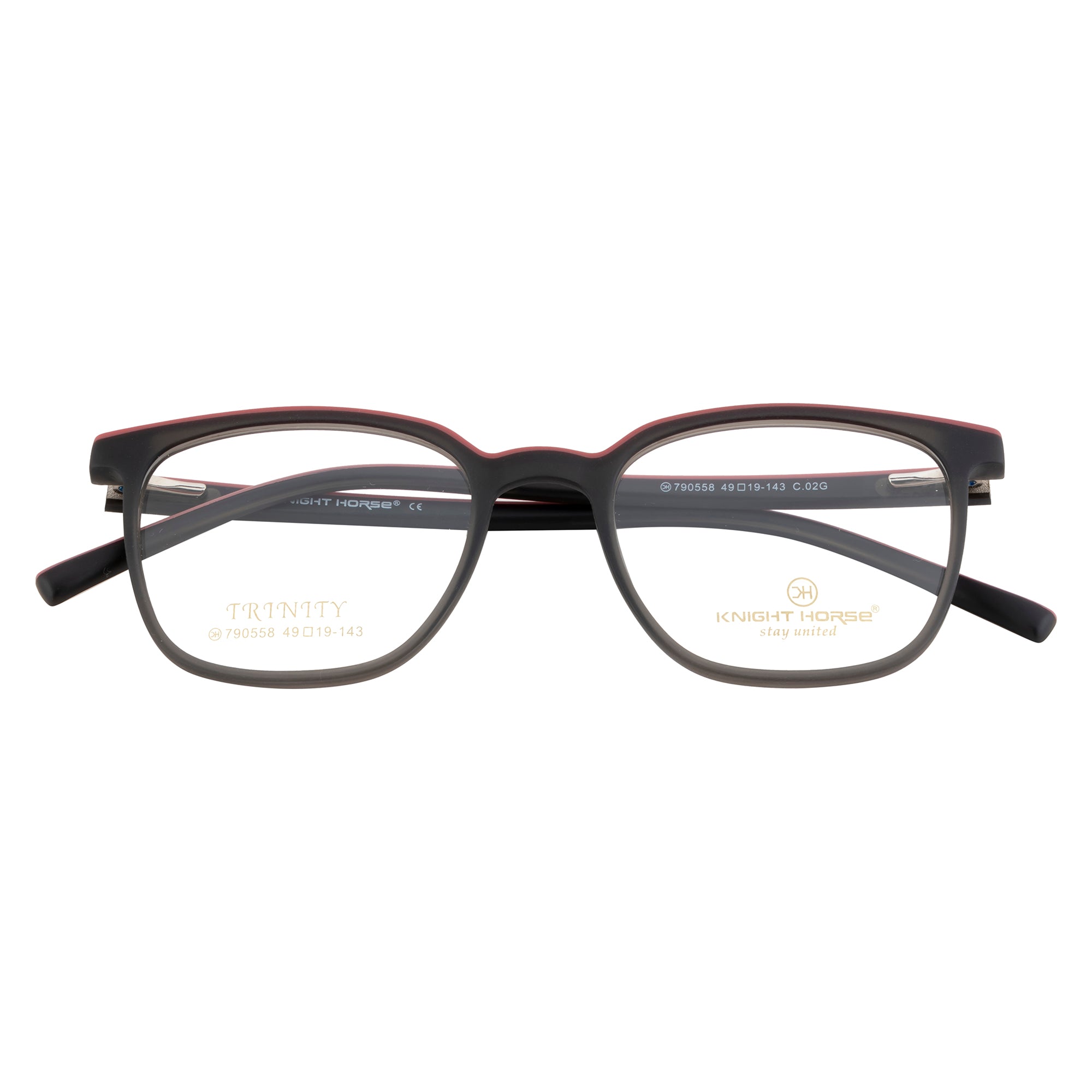 Square Eyeglasses | Lightweight & Durable | Spring Hinges | Black/Pink
