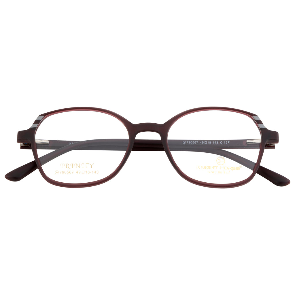 Women's Cat-Eye Eyewear | Stylish Lightweight Maroon Frames with Spring Hinges