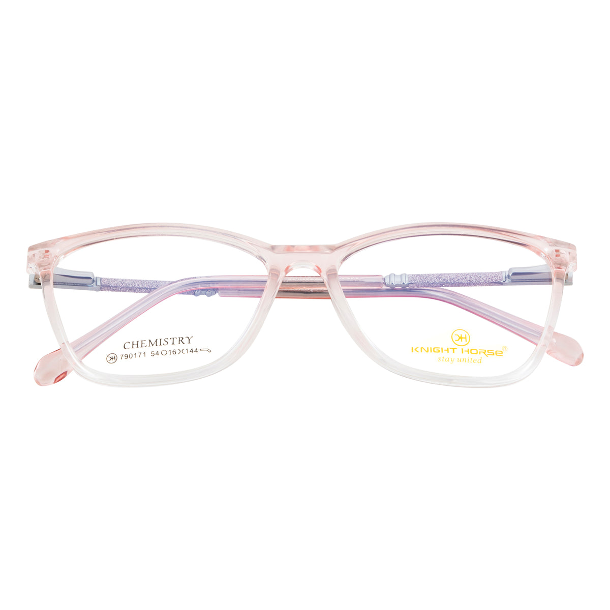 Women's Cat-Eye Eyewear | Stylish Gloss Pink Frame with Glitter Accent