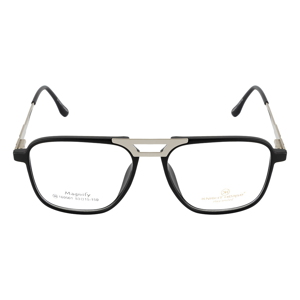 Knight Horse BoldLine Eyewear – TR90 & Silver Metal for Men