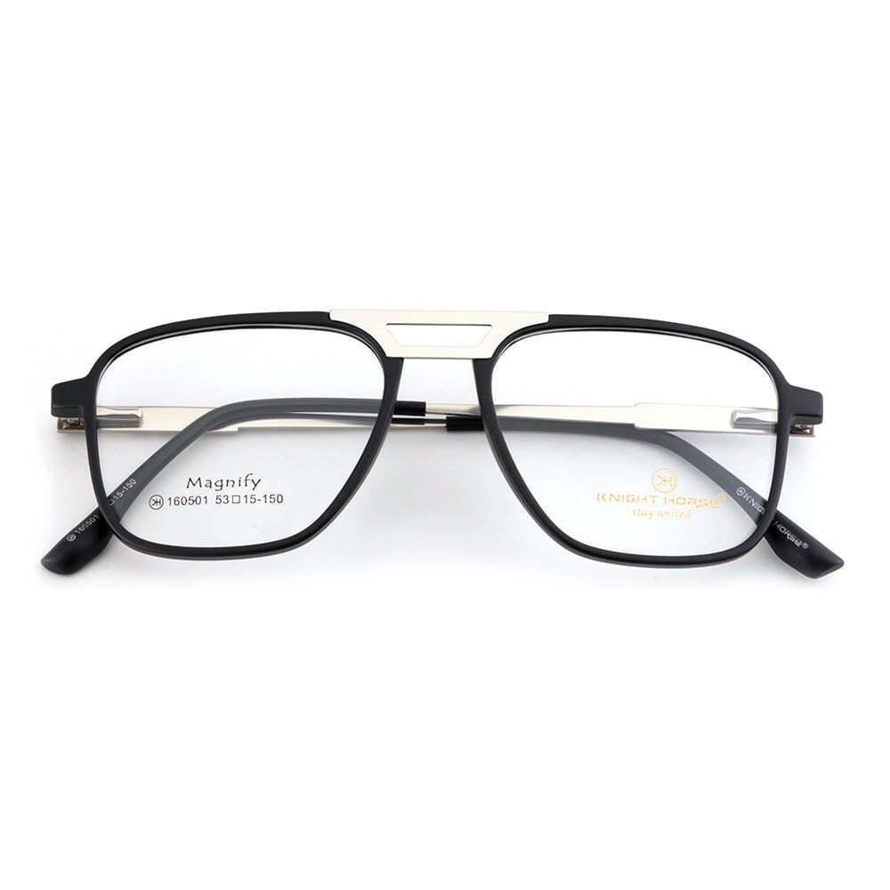 Knight Horse BoldLine Eyewear – TR90 & Silver Metal for Men