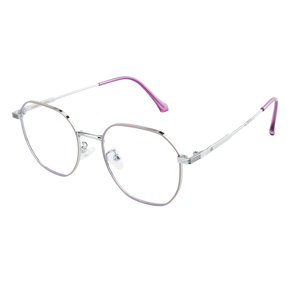 Knight Horse Eyewear – Silver & Purple | Lightweight Stylish Optical Frame