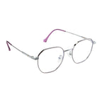 Knight Horse Eyewear – Silver & Purple | Lightweight Stylish Optical Frame