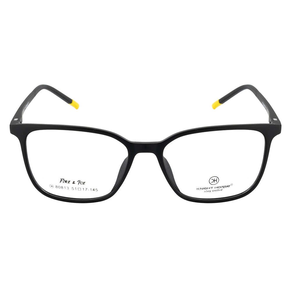 Knight Horse Classic Black Rectangle Eyeglass Frame