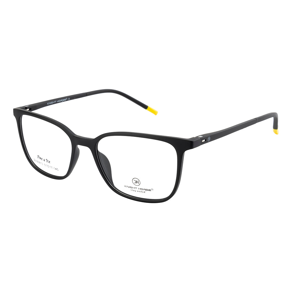 Knight Horse Classic Black Rectangle Eyeglass Frame