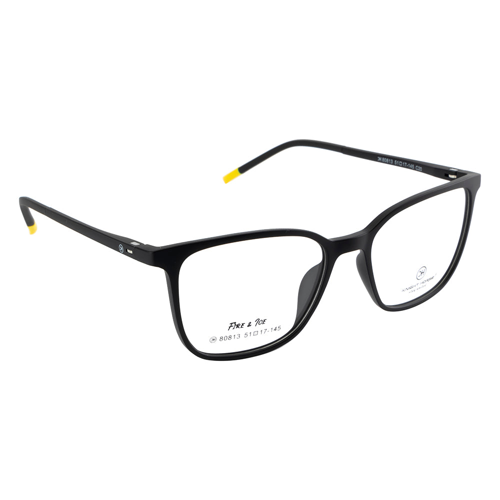 Knight Horse Classic Black Rectangle Eyeglass Frame