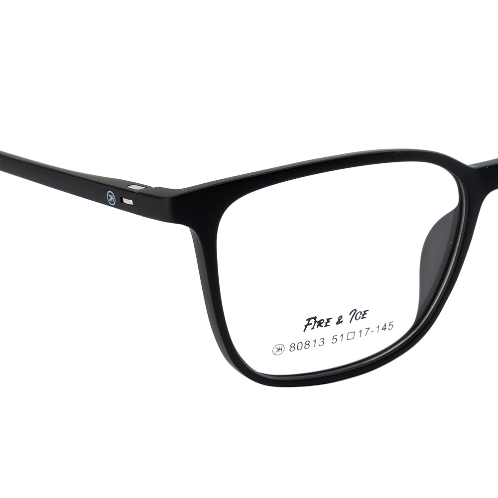 Knight Horse Classic Black Rectangle Eyeglass Frame