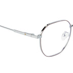 Knight Horse Women’s Metal Eyeglass Frame – Silver & Purple, Spring Hinge