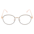 Knight Horse Gold-Black Round Metal Eyewear for Women