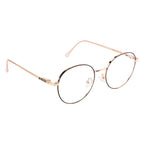 Knight Horse Gold-Black Round Metal Eyewear for Women
