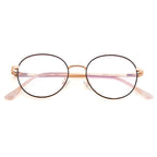Knight Horse Gold-Black Round Metal Eyewear for Women
