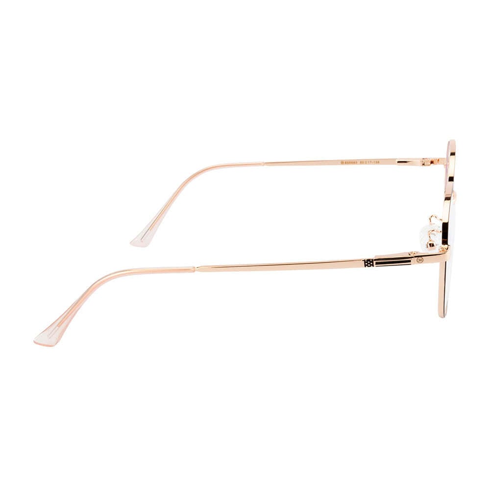 Knight Horse Gold-Black Round Metal Eyewear for Women