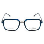 Knight Horse Full Rim Eyeglasses – Blue Gloss Front, Metal Temples, Spring Hinges