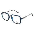 Knight Horse Full Rim Eyeglasses – Blue Gloss Front, Metal Temples, Spring Hinges