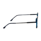 Knight Horse Full Rim Eyeglasses – Blue Gloss Front, Metal Temples, Spring Hinges
