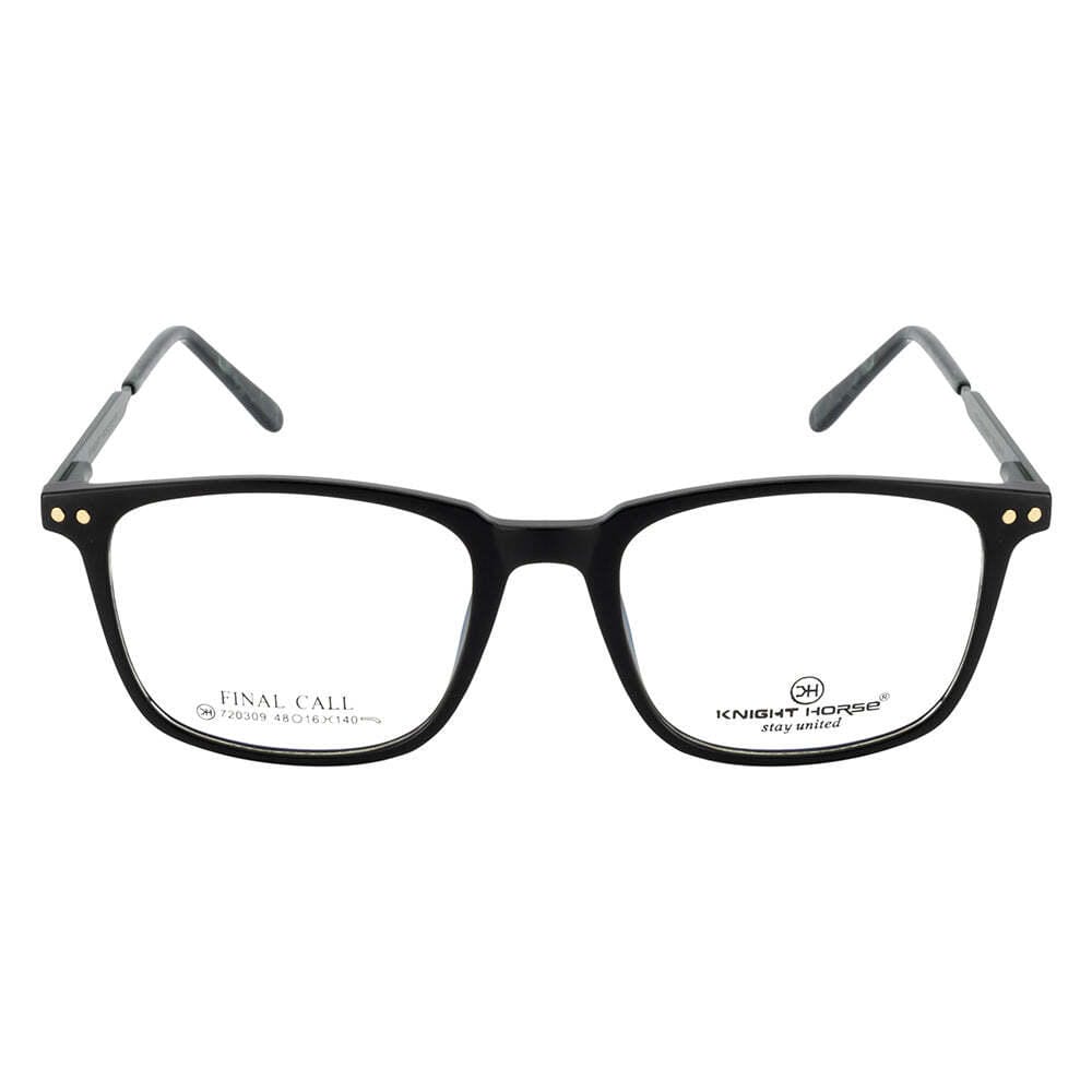 Knight Horse Frame – TR90 Front & Metal Side| Black| Spring Hinge| Lightweight