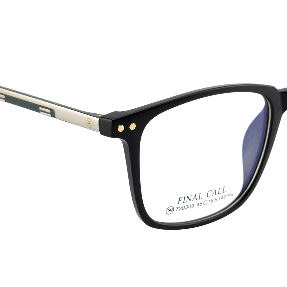 Knight Horse Frame – TR90 Front & Metal Side| Black| Spring Hinge| Lightweight