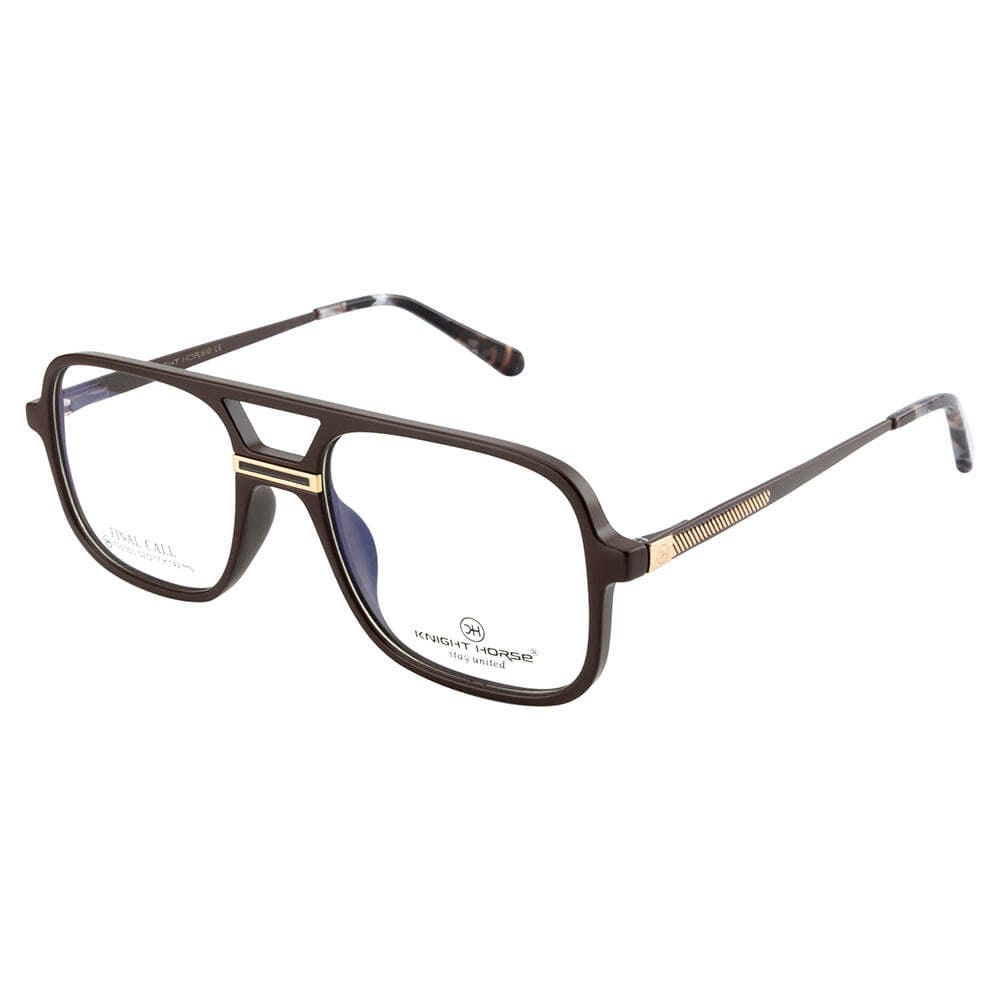 Knight Horse Double Bar Classic Frame- Matte Finish with Gold Detailing