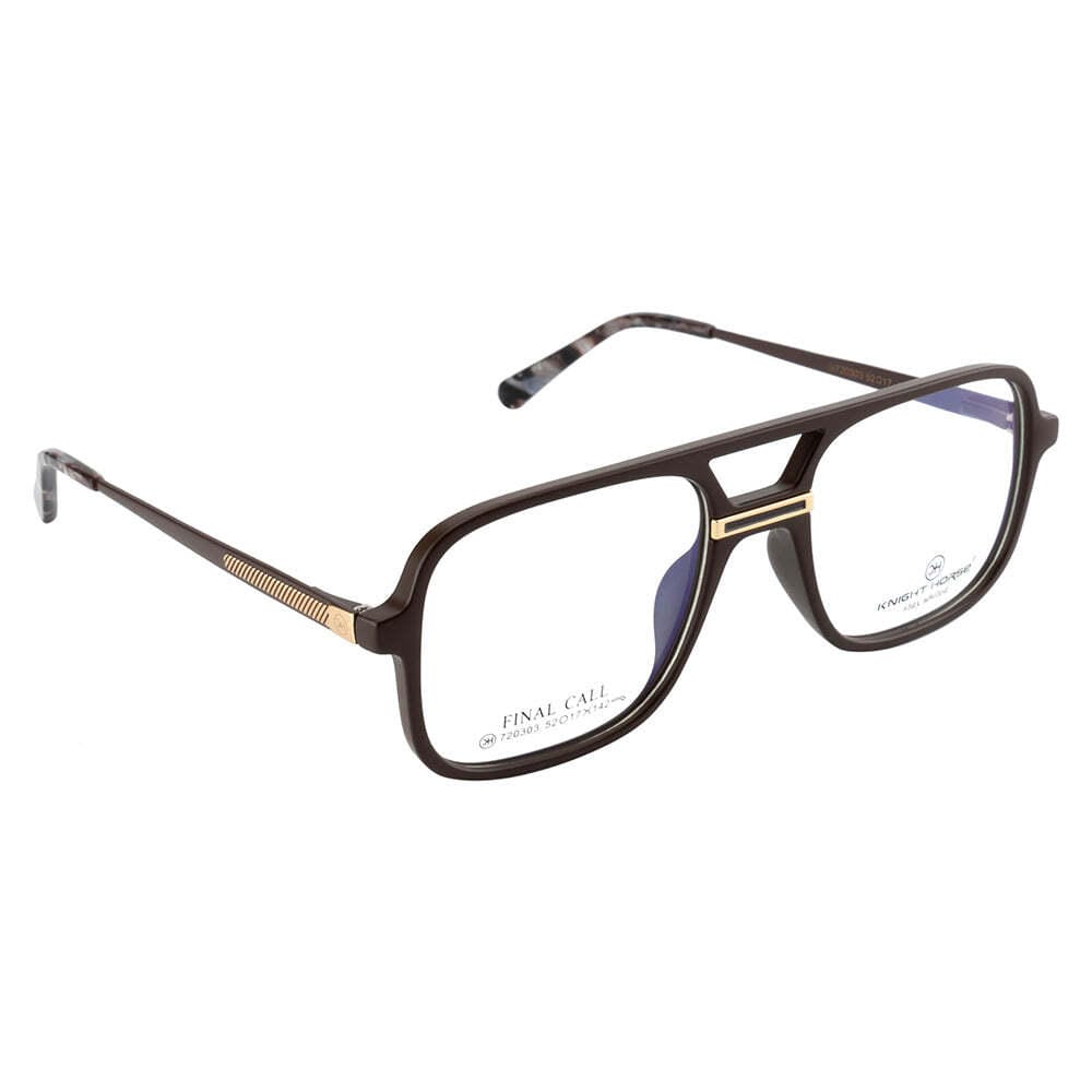 Knight Horse Double Bar Classic Frame- Matte Finish with Gold Detailing