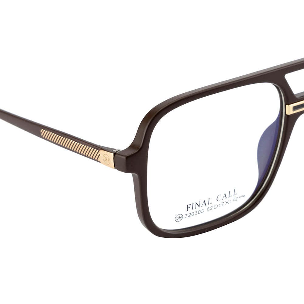 Knight Horse Double Bar Classic Frame- Matte Finish with Gold Detailing