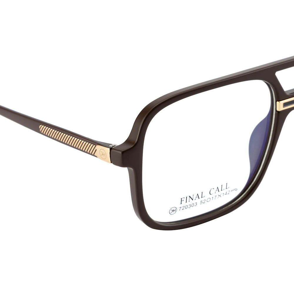 Knight Horse Double Bar Classic Frame- Matte Finish with Gold Detailing