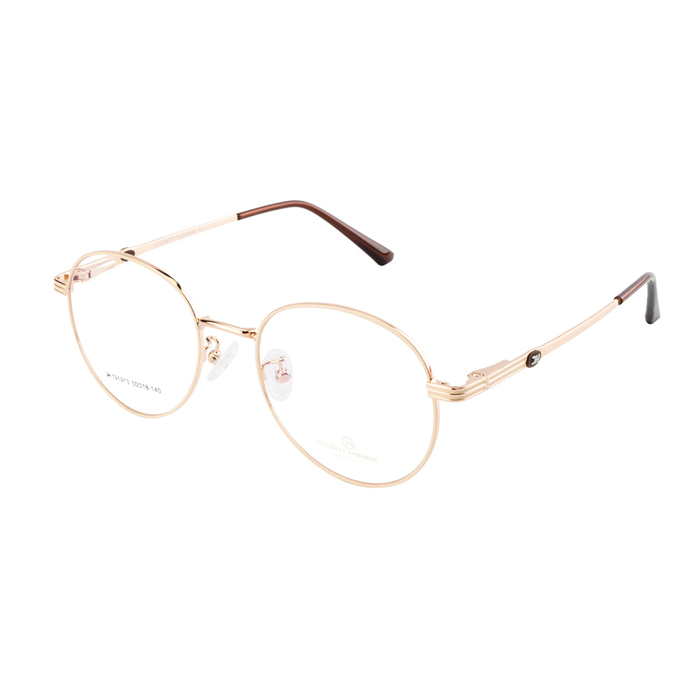 Knight Horse Lightweight Round Optical Frame – Gold| Spring Fit