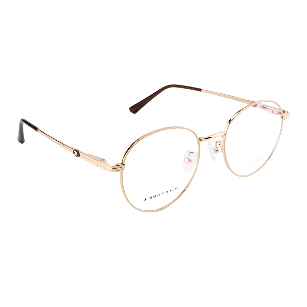 Knight Horse Lightweight Round Optical Frame – Gold| Spring Fit