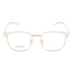 Knight Horse Sleek Geometric Frame in Crystal White & Gold