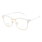 Knight Horse Sleek Geometric Frame in Crystal White & Gold