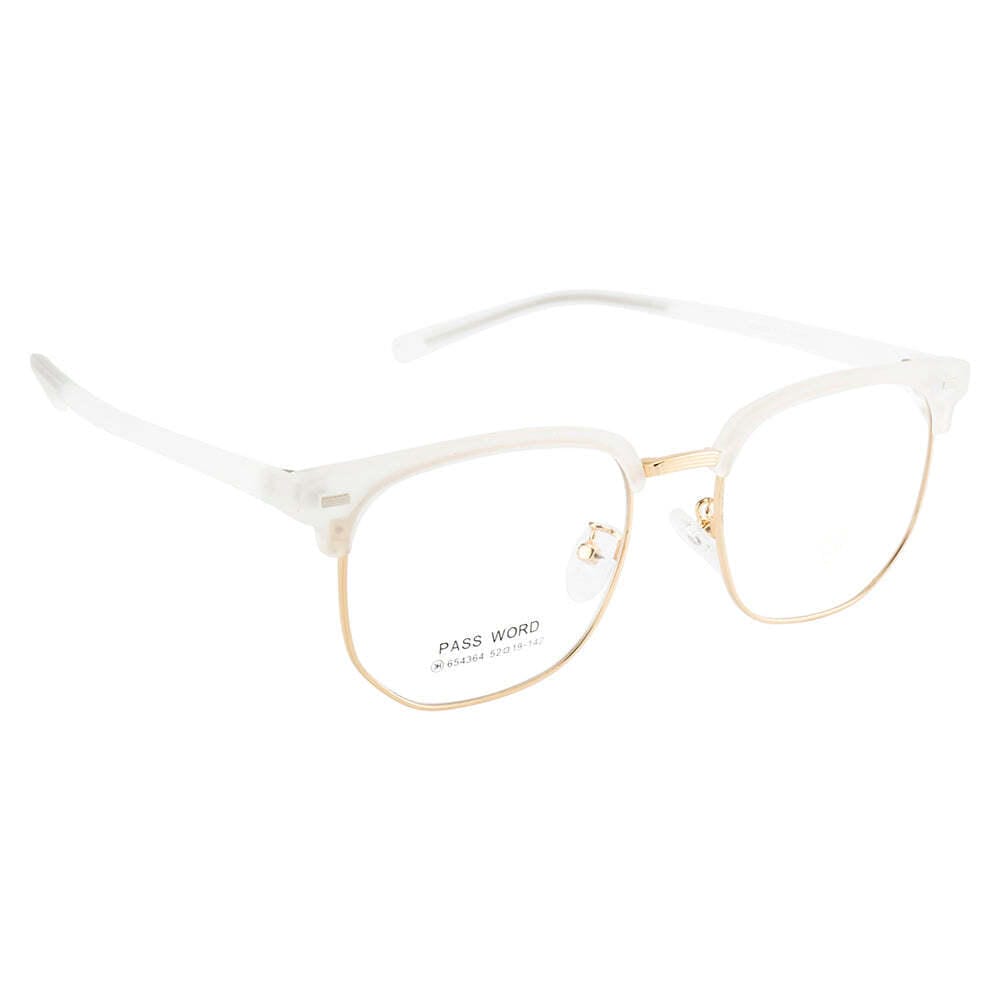 Knight Horse Sleek Geometric Frame in Crystal White & Gold