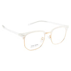 Knight Horse Sleek Geometric Frame in Crystal White & Gold