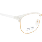 Knight Horse Sleek Geometric Frame in Crystal White & Gold