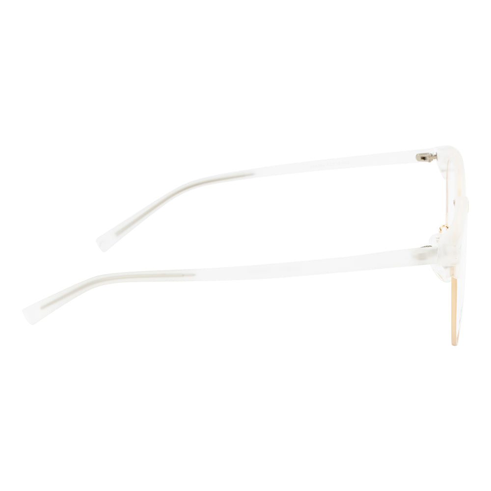 Knight Horse Sleek Geometric Frame in Crystal White & Gold