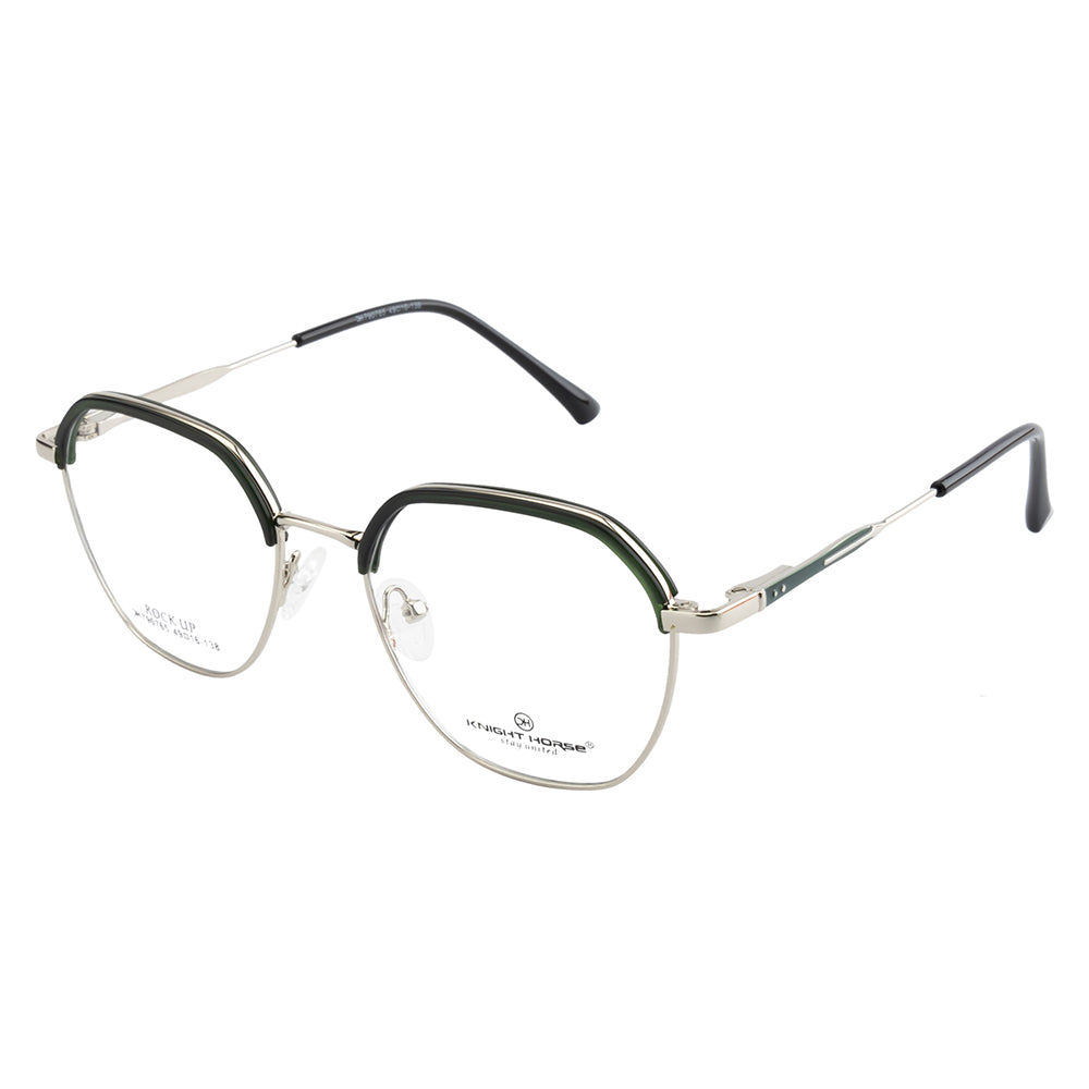 Knight Horse Sleek Silver Frame with Green Accent – Stylish & Lightweight