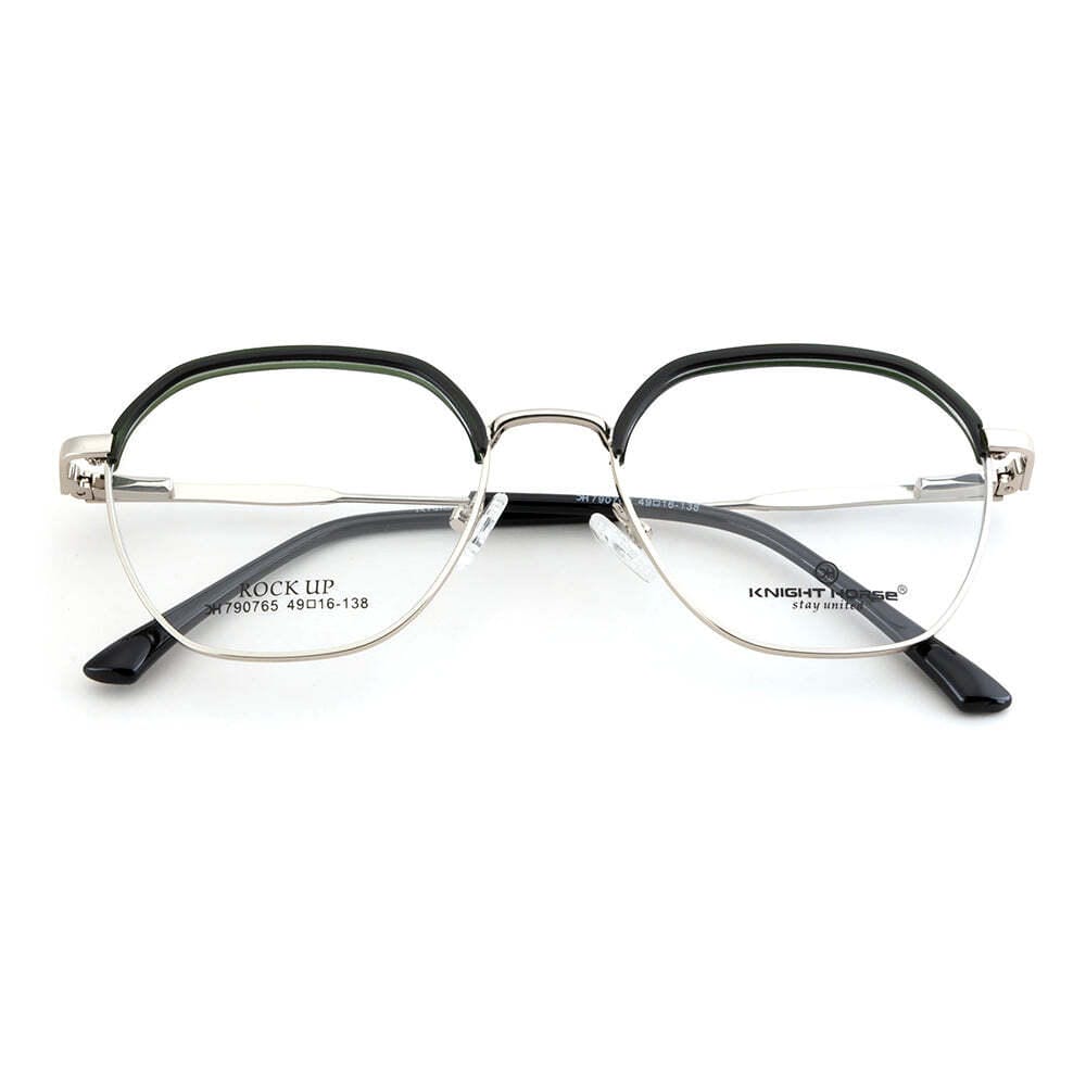 Knight Horse Sleek Silver Frame with Green Accent – Stylish & Lightweight