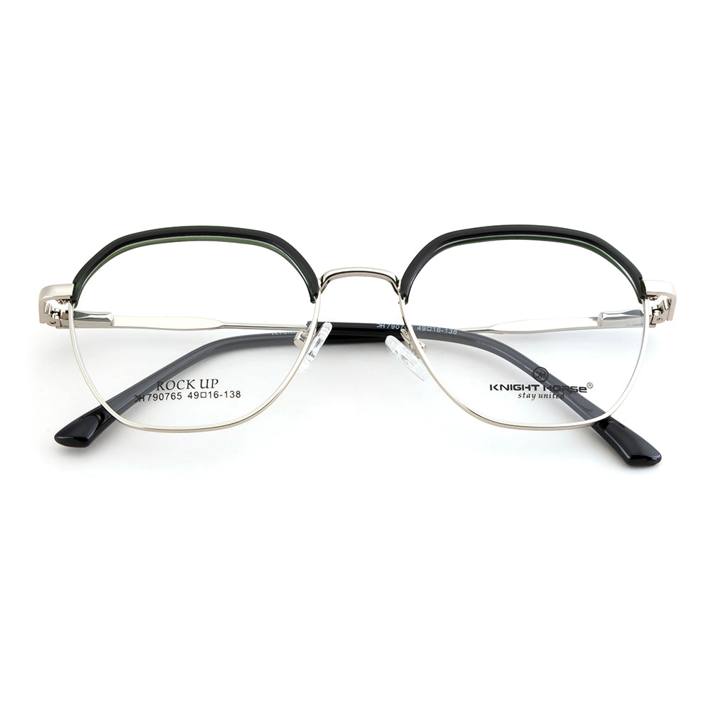 Knight Horse Sleek Silver Frame with Green Accent – Stylish & Lightweight