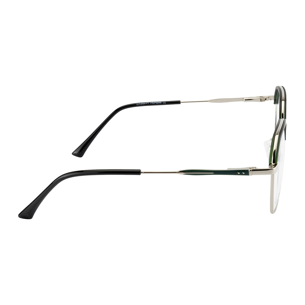 Knight Horse Sleek Silver Frame with Green Accent – Stylish & Lightweight