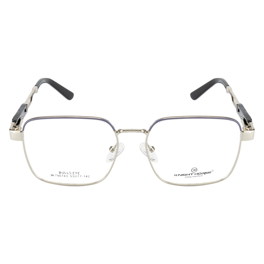 Knight Horse Designer Metal Eyewear – Silver | Square |Flex Hinges