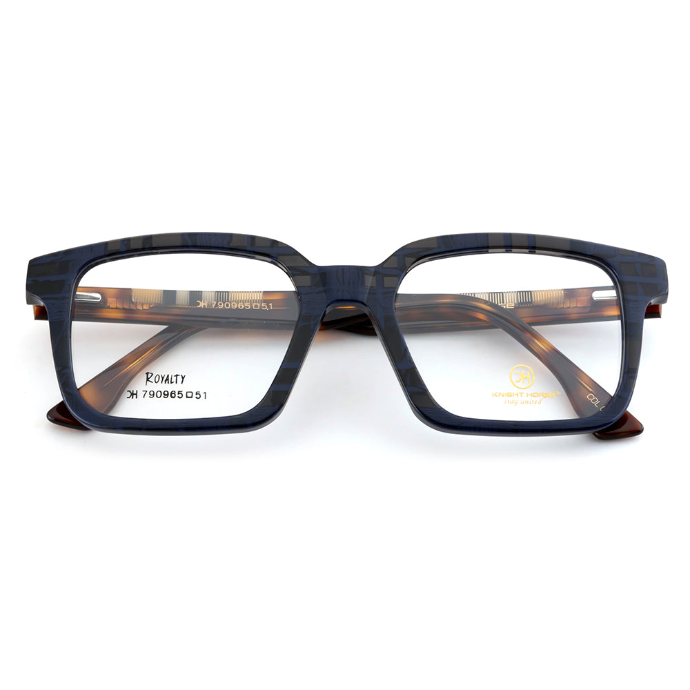 Knight Horse Designer Acetate Eyewear – Square Shape | Spring Hinges