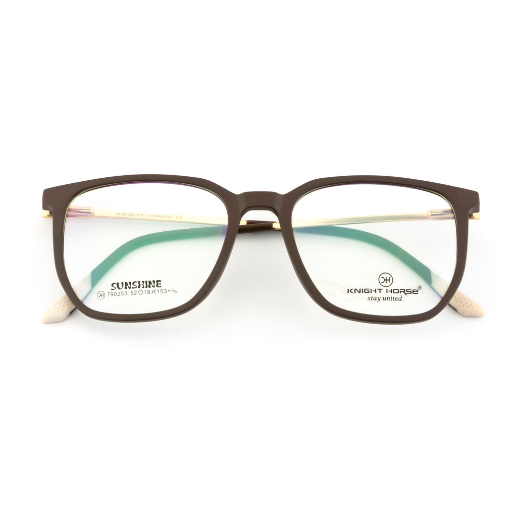 Signature Eyewear – Unisex Brown Frame with Flexible Fit
