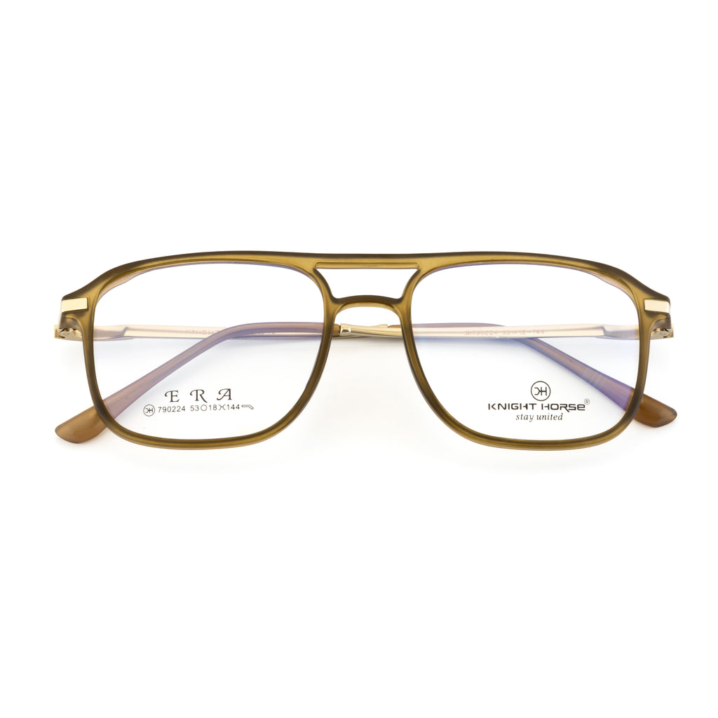 Classic Square Frame for Men – Double Bridge, Sleek & Comfortable