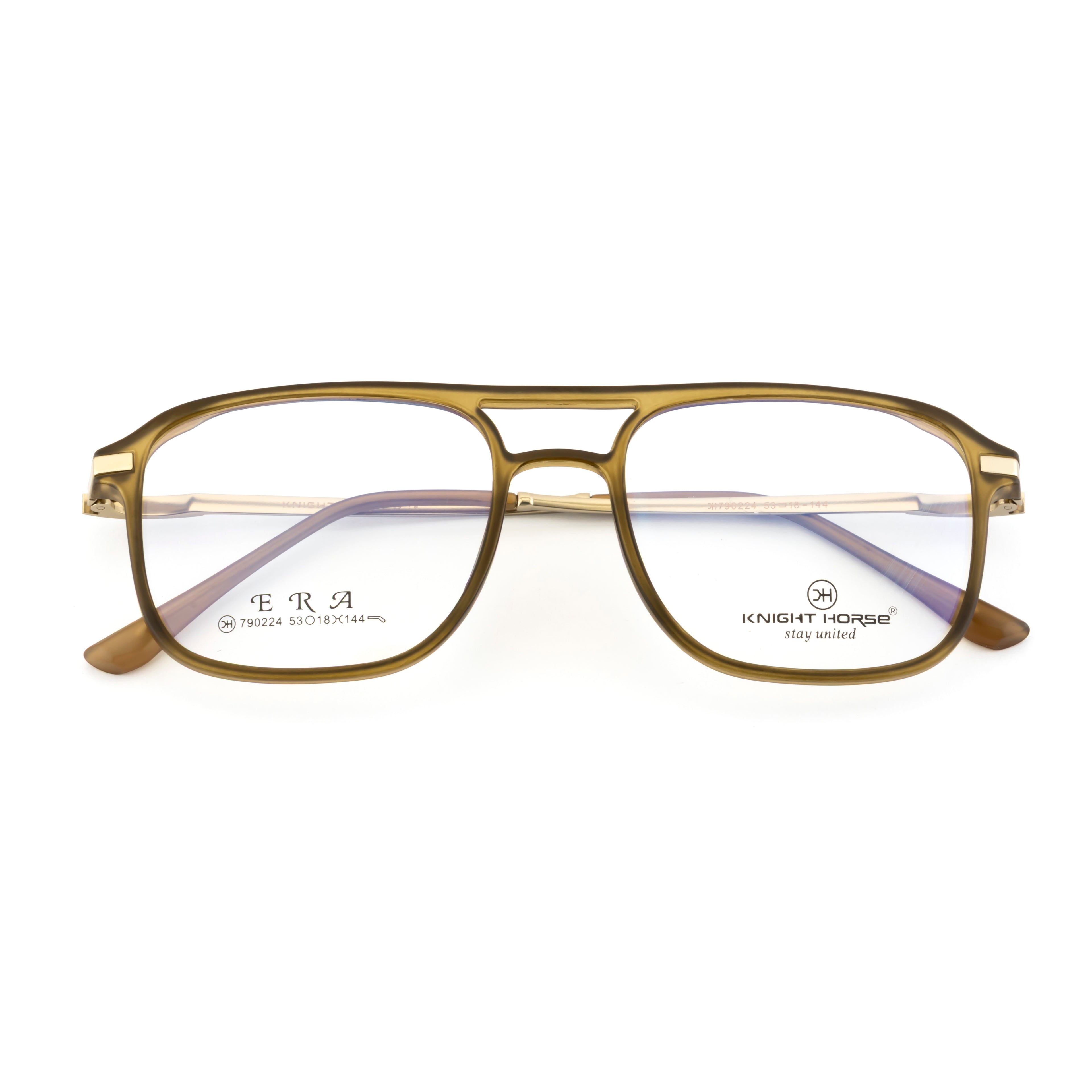 Classic Square Frame for Men – Double Bridge, Sleek & Comfortable