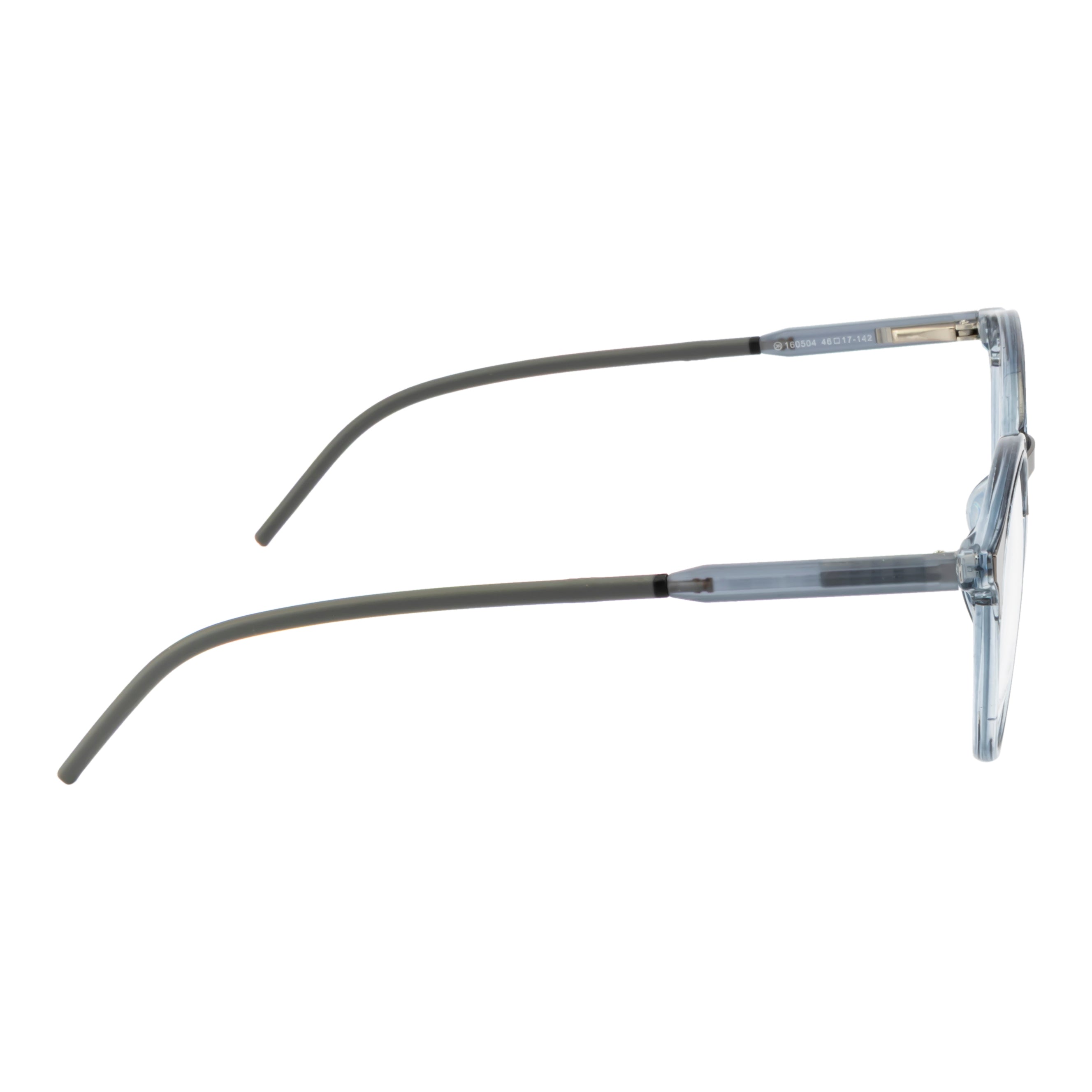 Stylish Round Frame – Grey |Unisex|with Spring Hinges